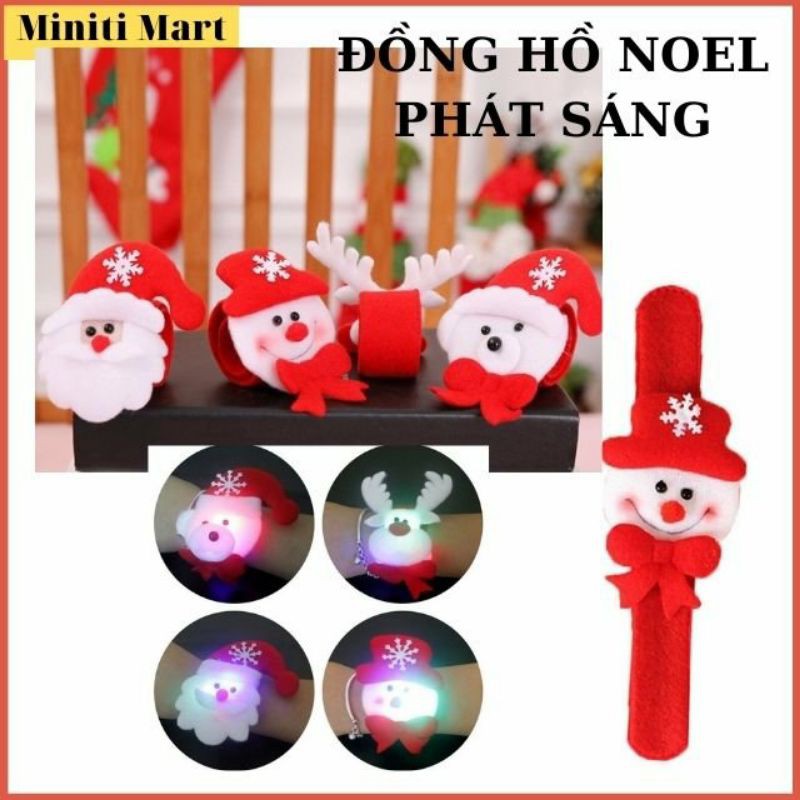 Vòng Tay Noel, Đồng Hồ Noel, Có Phát Sáng Vải Dạ, Đồ Chơi Quà Tặng Học Sinh Trong Mùa Giáng Sinh Noen Cho Bé