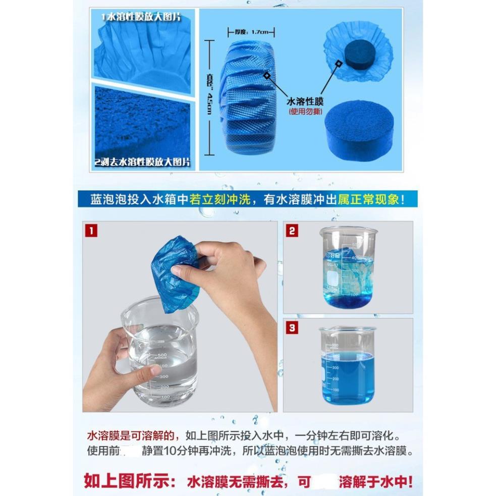 [TÚI 10] Viên Thả Bồn Cầu - Viên Tẩy Bồn Cầu - Vệ Sinh Toilet, Diệt Khuẩn, Khử Mùi, Giúp Thơm, Làm Sạch Bệ Xí - MILOZA