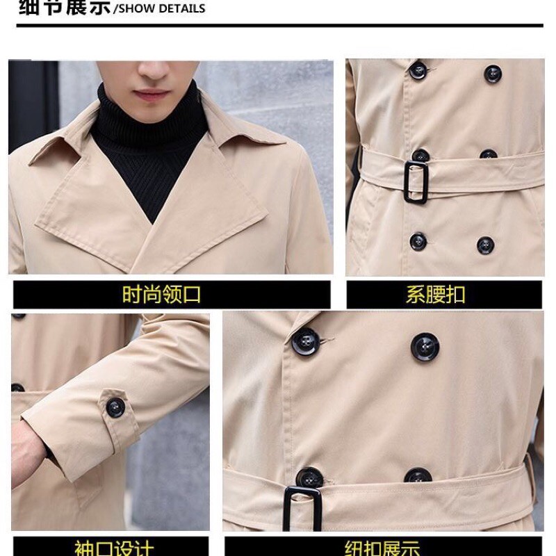 Áo Khoác Mangto Áo Khoác Mỏng Thu Đông Phong Cách Hàn Quốc