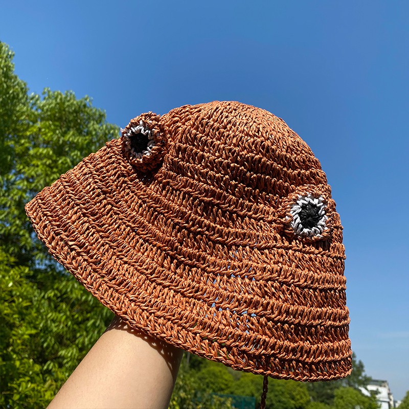 Nón Tai Bèo Kiểu Dây Bện Phong Cách Hàn Quốc Nhật Bản Thời Trang Mùa Hè Cho Nữ