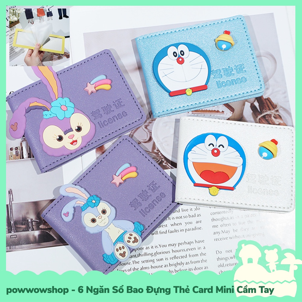 [Sẵn VN - Hỏa Tốc] 6 Ngăn Sổ Bao Thẻ Da PU Đựng Card, Amiibo Mini Cầm Tay Phong Cách Nhật Vật Hoạt Hình