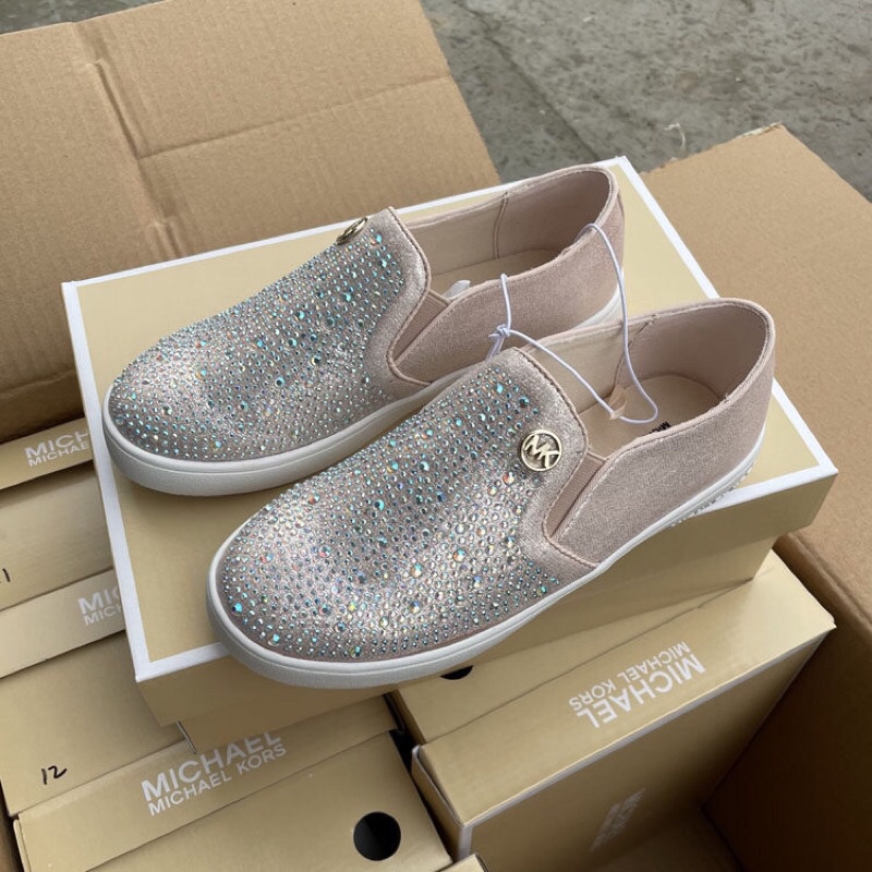 Mẹ và bé giày lười trẻ em MK  Giày thể thao da pu đính đá xuất dư 0322