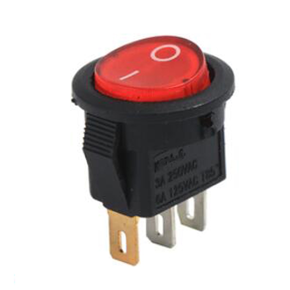 Set 5 công tắc tròn Kcd1-105 6a 250v Ac 10a/ 125v Ac 2 Pin On/ Off chuyên dụng