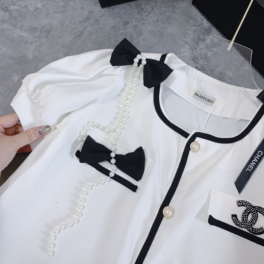 Set Váy Áo Chủ Tịch Nơ Ngọc Cực Sang Choảnh | BigBuy360 - bigbuy360.vn