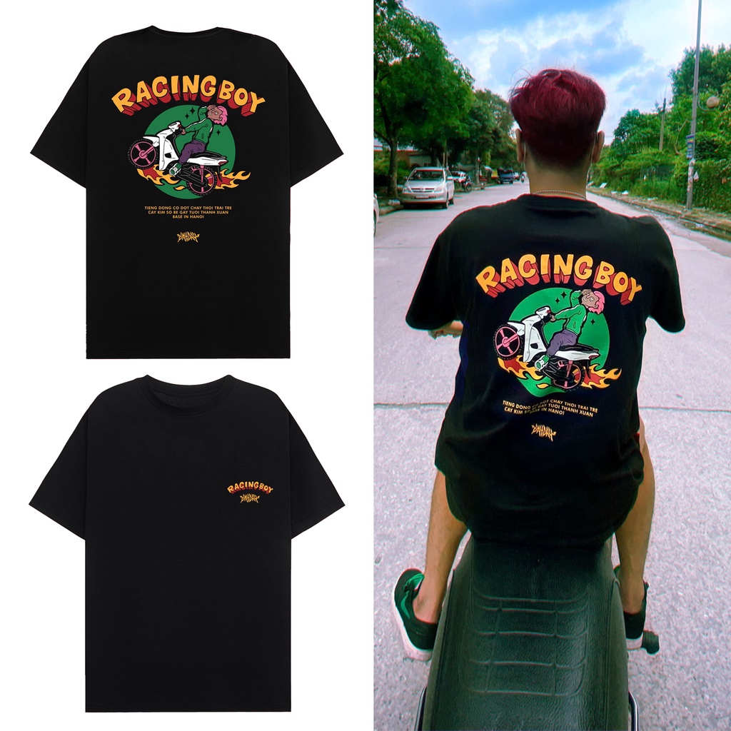 Áo thun Racing Boy cháy phố mặc phong cách dân tổ trẻ trung năng động, nam nữ mặc form cực đẹp
