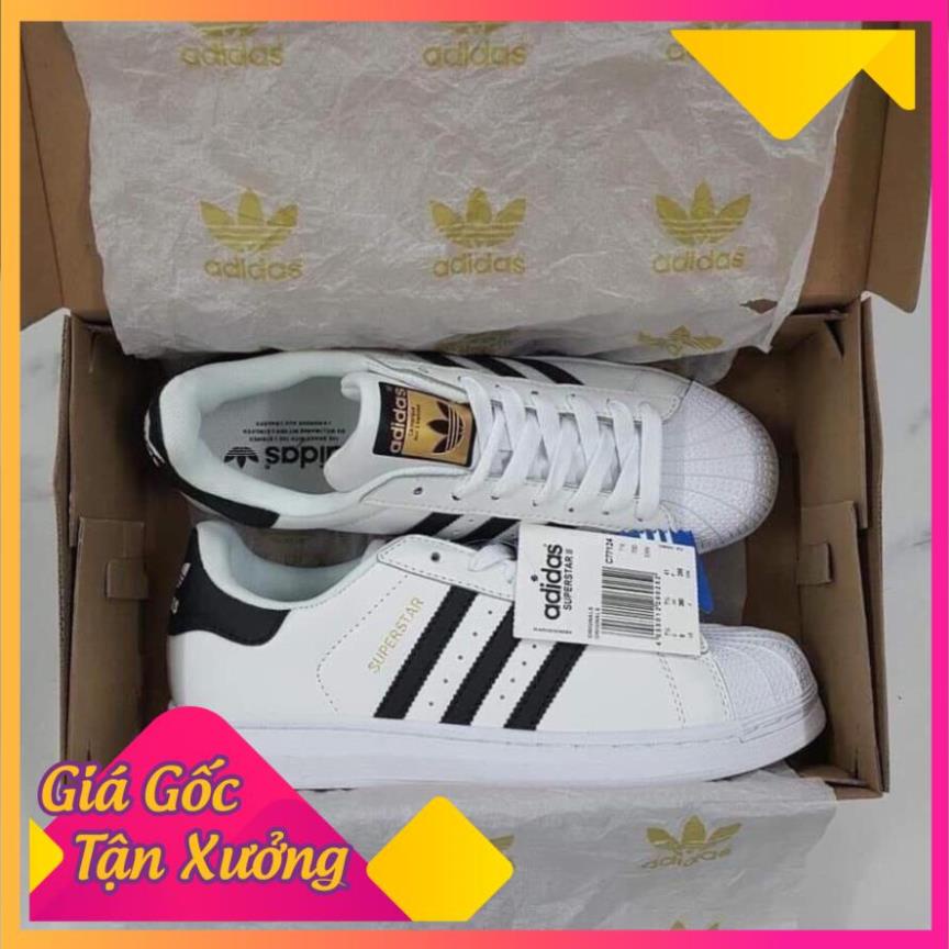 Giày super star trắng sọc đen thể thao sneaker nam nữ Hot Trend