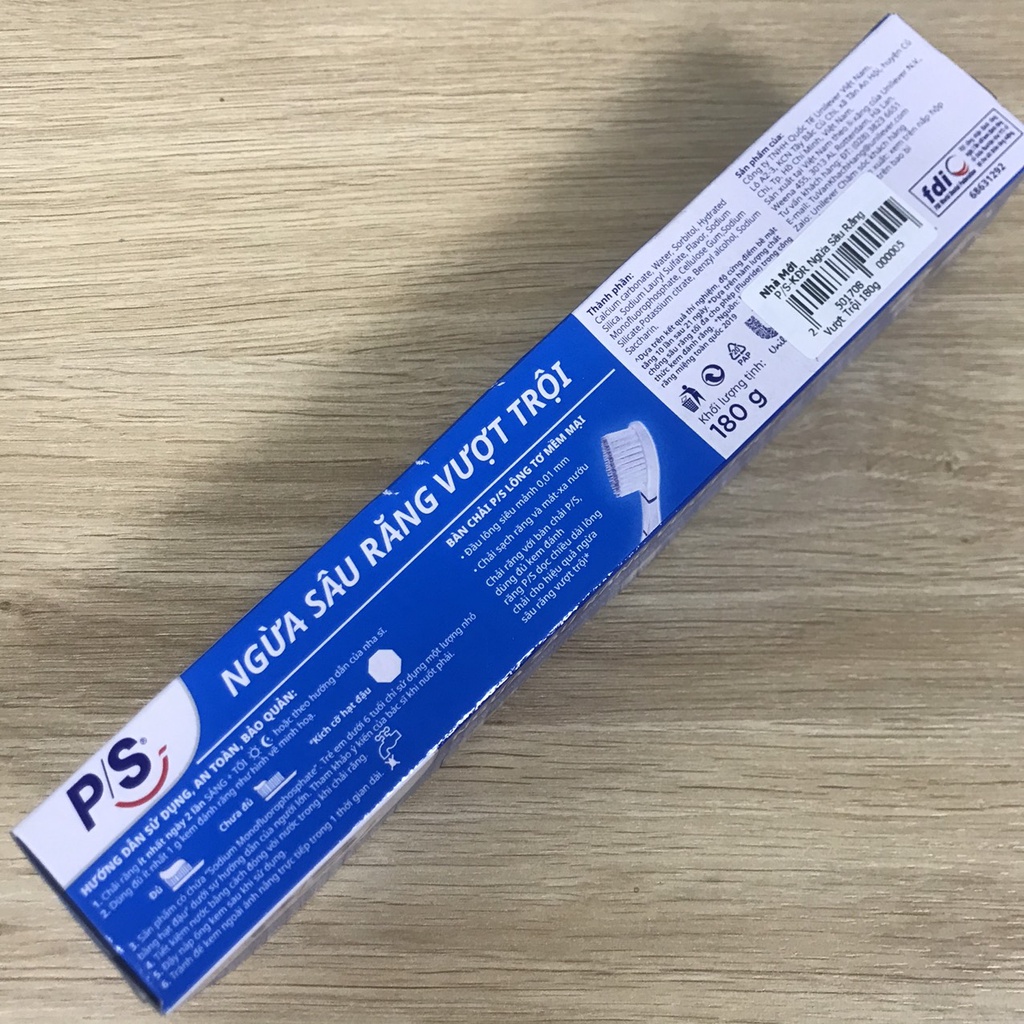 Kem đánh răng PS 180g ngừa sâu răng kem đánh răng thơm miệng P/S bảo vệ 123 180g/190g