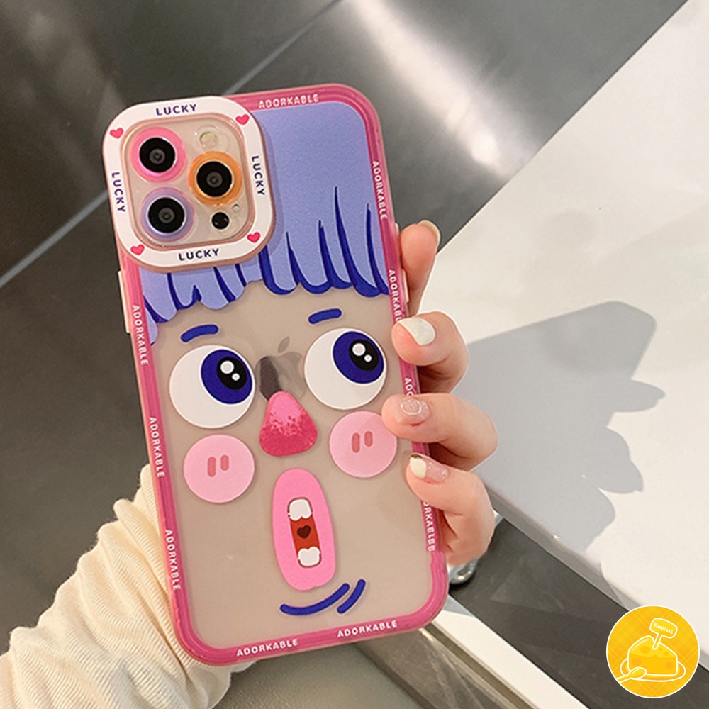 Fluorescent Angel Eyes Colored Button Text Couple Emoji Phone Case for IPhone 12 11 Pro Max X Xs Max XR 8 7 Plus SE All-inclusive Frosted Soft TPU Back Cover