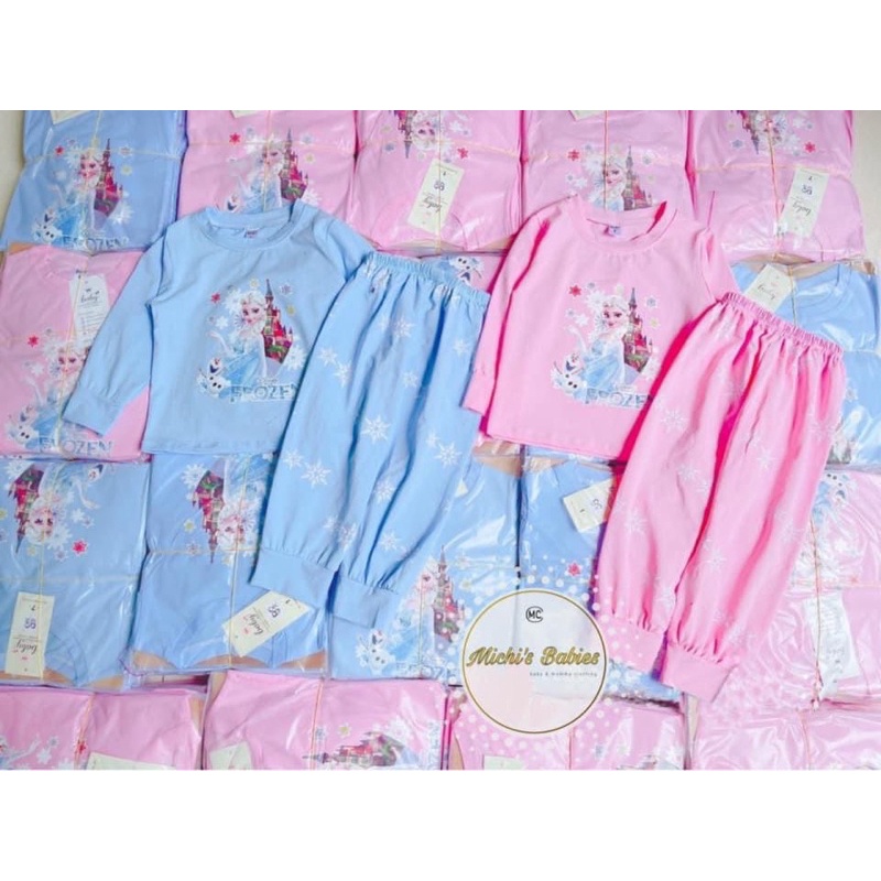 Bộ cotton elsa thu đông siêu xinh cho bé