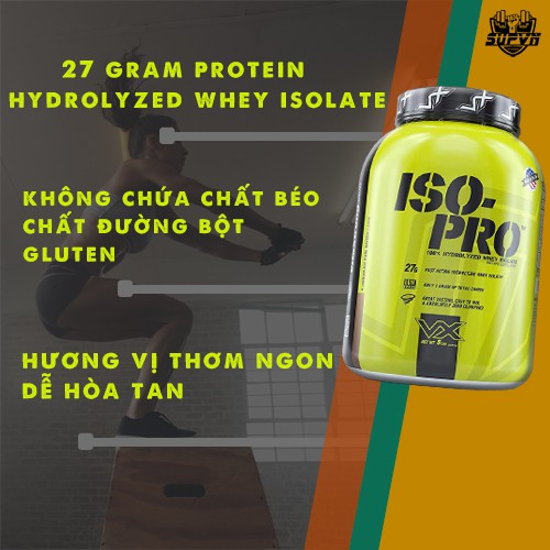 Iso Pro   - Whey Hydrolyzed Isolate VitaXtrong Sữa Tăng Cơ 2.4kg
