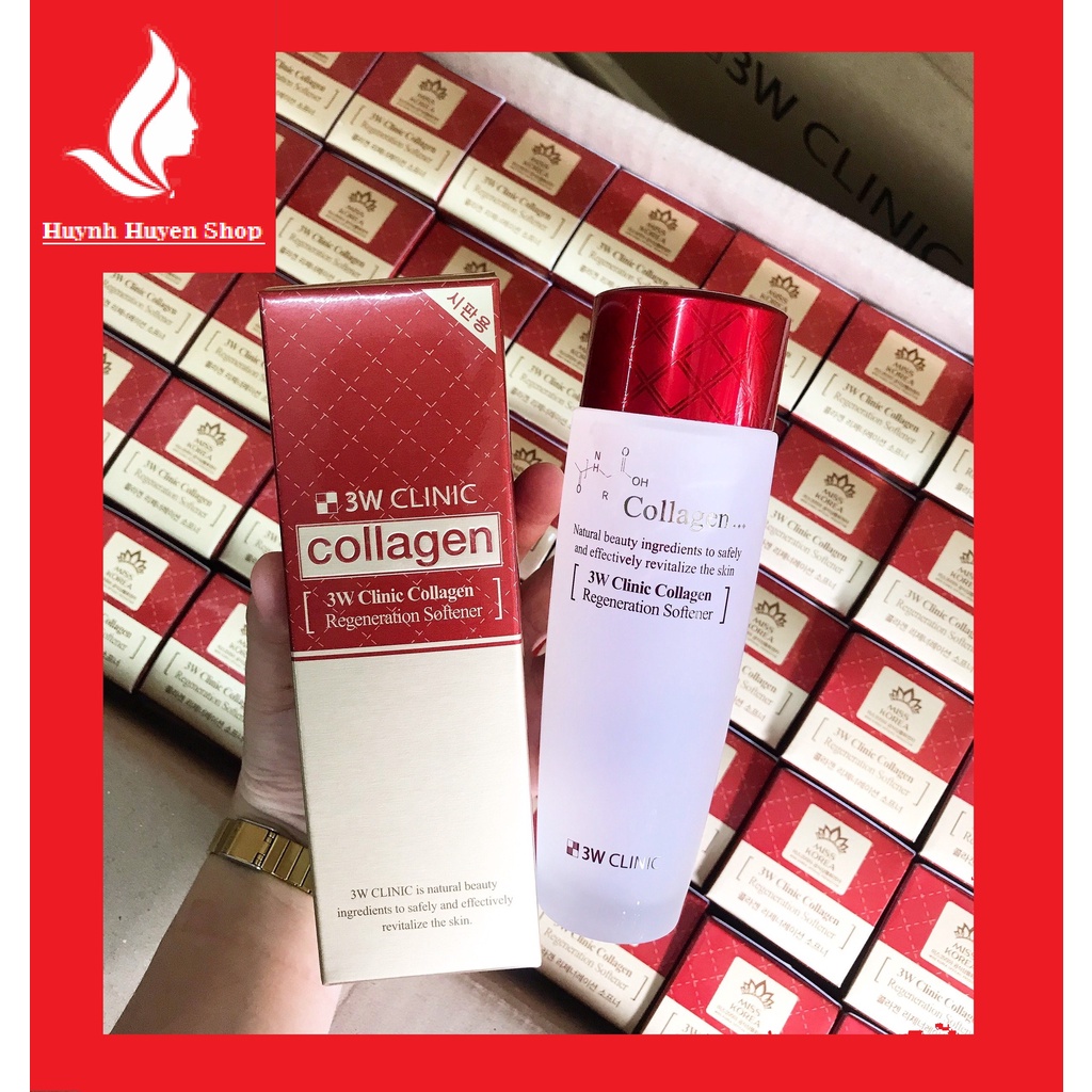 [chính hãng] Nước hoa hồng trắng da 3W Clinic Collagen White 150ml