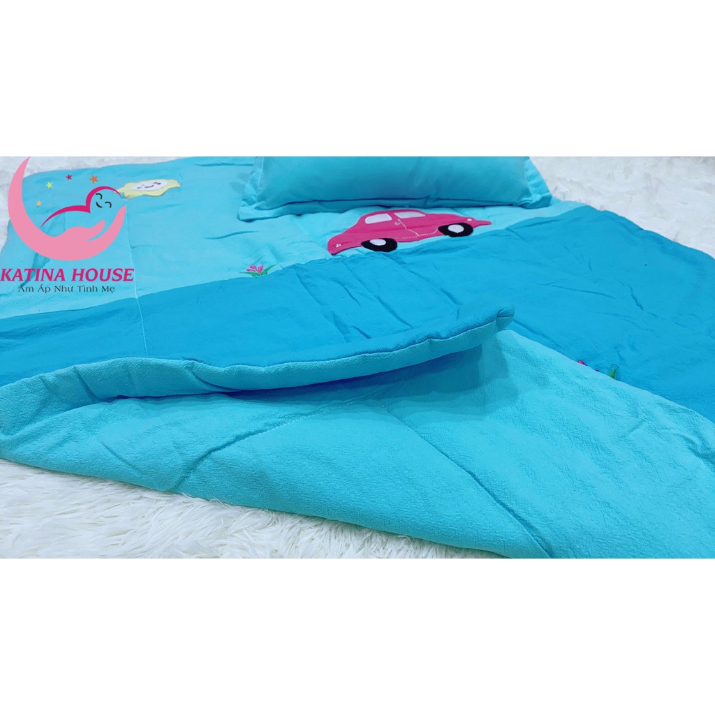 Bộ Gối Mền Trẻ Em 2-5t ❤️ 100% cotton Cara xốp mềm mát