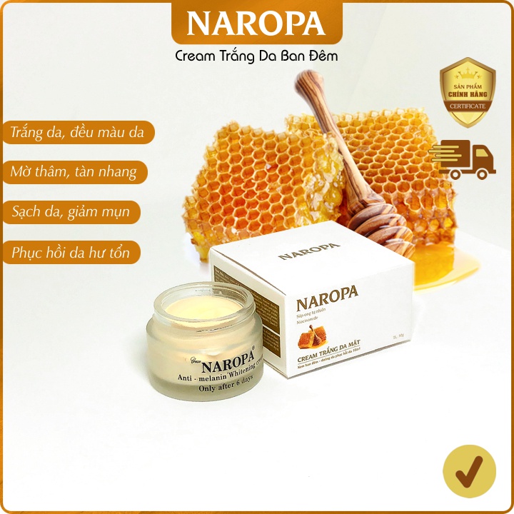 NAROPA Cream Trắng Da Mặt (kem ban đêm - hộp 30g)