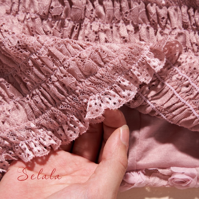 Áo 2 Dây Selala Ren Hoa Hồng Cao Cấp Mềm Mại Không Sợ Ngứa Có Sẵn Đệm Mút BS08