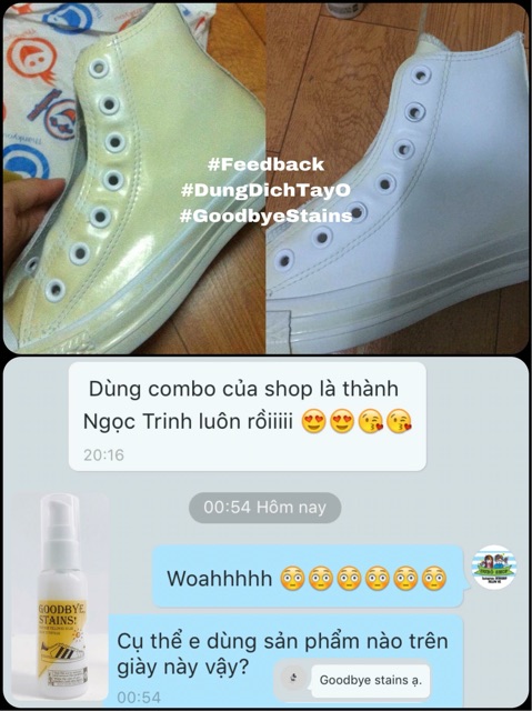 Dung Dịch Tẩy Ố Vàng Đế Giày, Cao Su &quot;GOODBYESTAINS&quot;