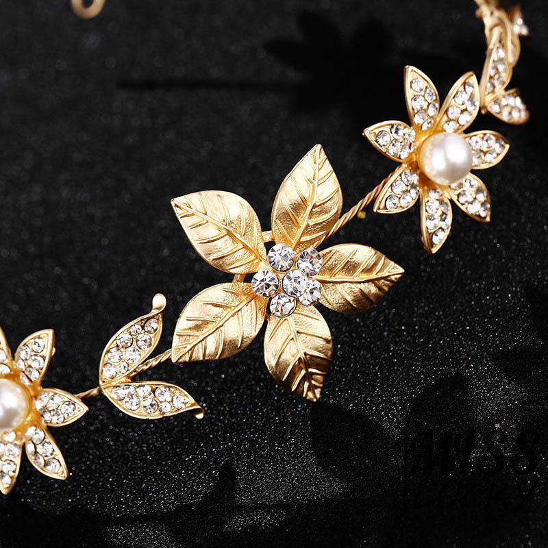 ❤HHN-VN The Europe and The United States Beam Wedding Bridal Hair Accessories Simple Baroque Style R