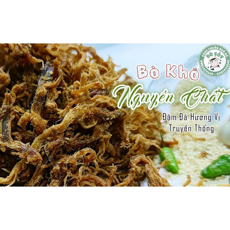 Khô bò xé sợi nguyên chất ngon, đồ ăn vặt và quà biếu cao cấp hộp 50gram | BigBuy360 - bigbuy360.vn