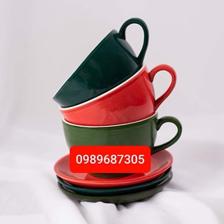 Bộ ly cafe sứ kèm đĩa capuchino 220ml