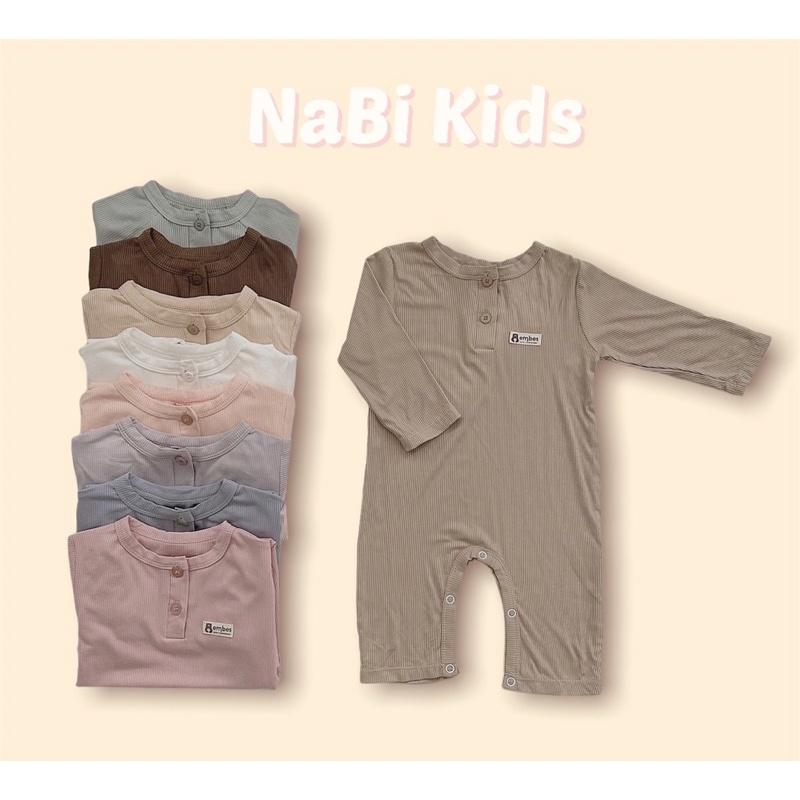 Body dài tay cho bé trai, bé gái, bộ đồ liền thân dài tay chất len tăm mềm mại, màu sắc basic cho bé từ 4-13kg