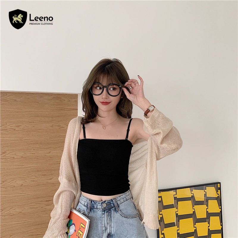 Áo 2 dây croptop thun co giãn 4 chiều - Hai dây có chốt điều chỉnh chính hãng Leeno | BigBuy360 - bigbuy360.vn
