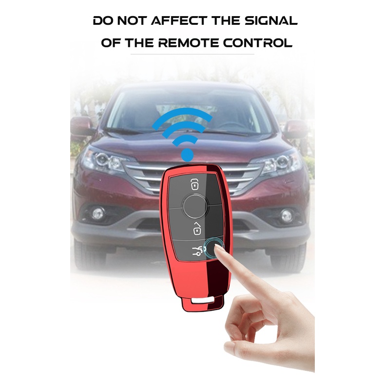 Vỏ chìa khóa ô tô Benz Electroplate TPU Thích hợp cho 2022 Mercedes-Benz E300L GLC260