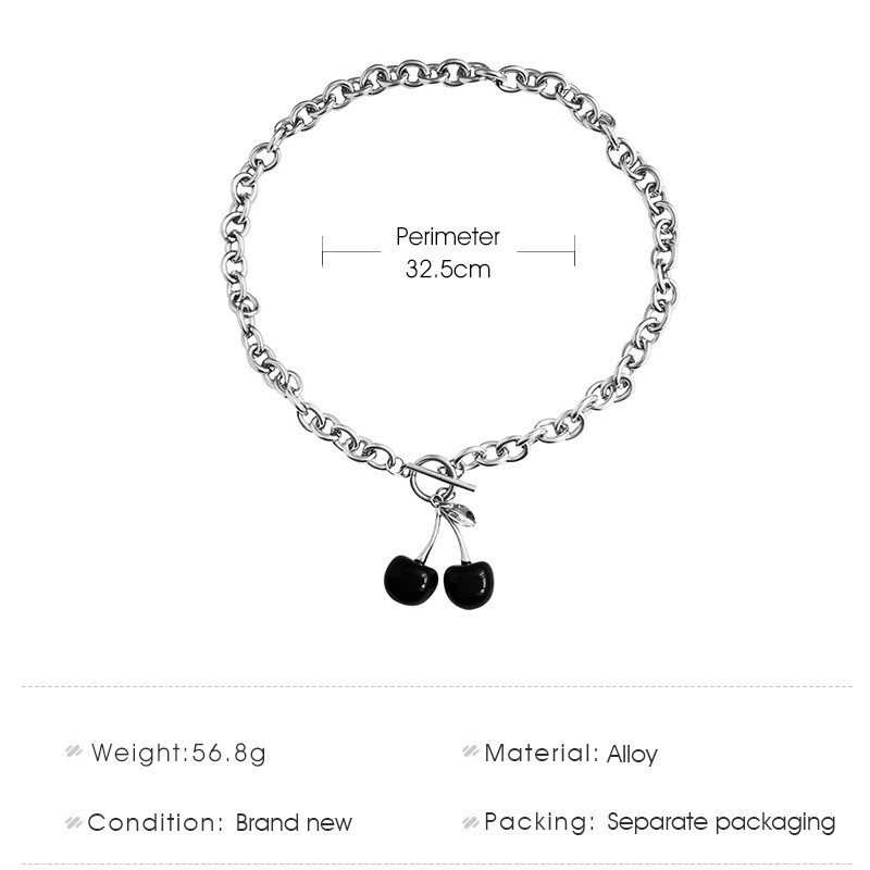 Vòng Cổ Mặt Hình Trái Cherry Xinh Xắn Dành Cho Nữ
