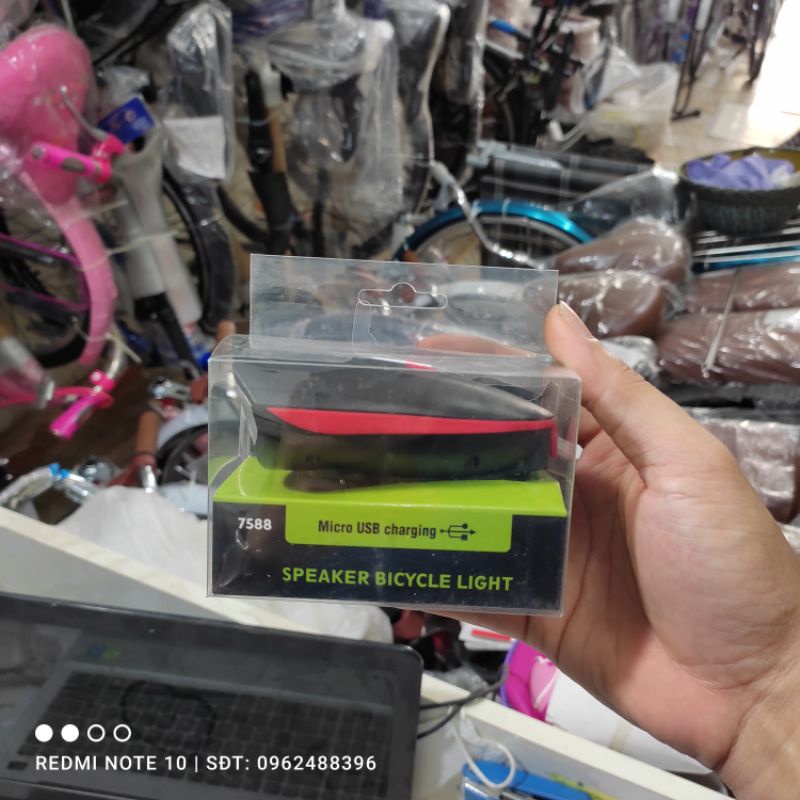 Đèn kết hợp còi xe đạp 7588