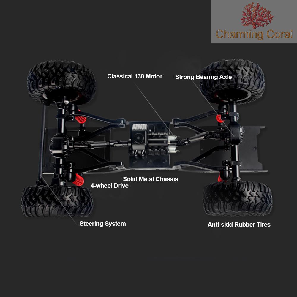 Xe Địa Hình Điều Khiển Từ Xa C Mn-45 Rc Crawler 2.4g 4wd 4x4 1 / 12 Kèm Phụ Kiện