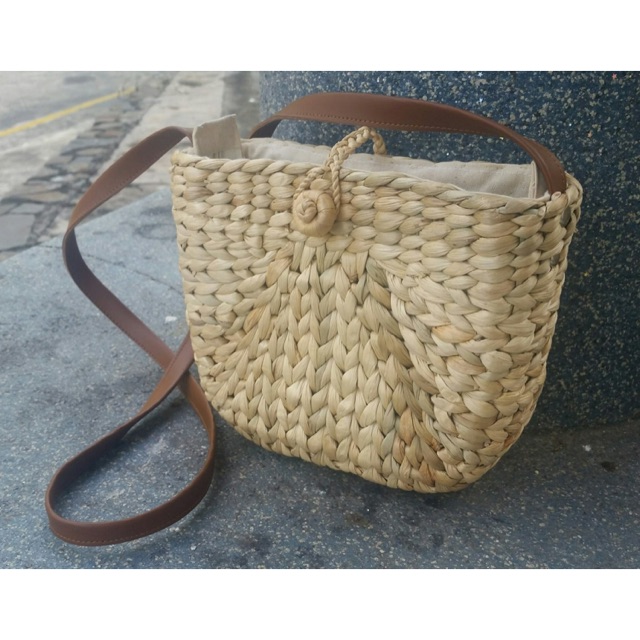 Túi xách lục bình handmade hoa cúc