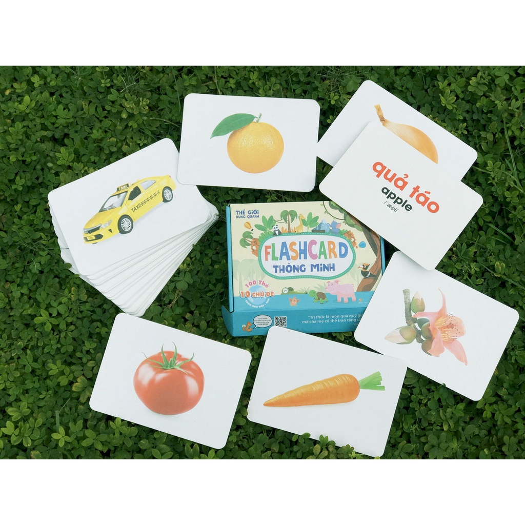 -Bộ flashcard TNBOOKS thế giới xung quanh 10 chủ đề 100 thẻ học - TN0027