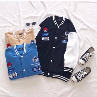 Áo Bomber Bóng Chày In Logo Lạ