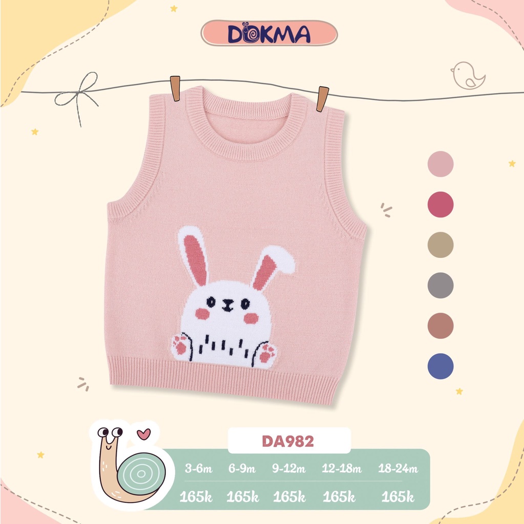 Áo gile len cổ tròn Dokma DA982