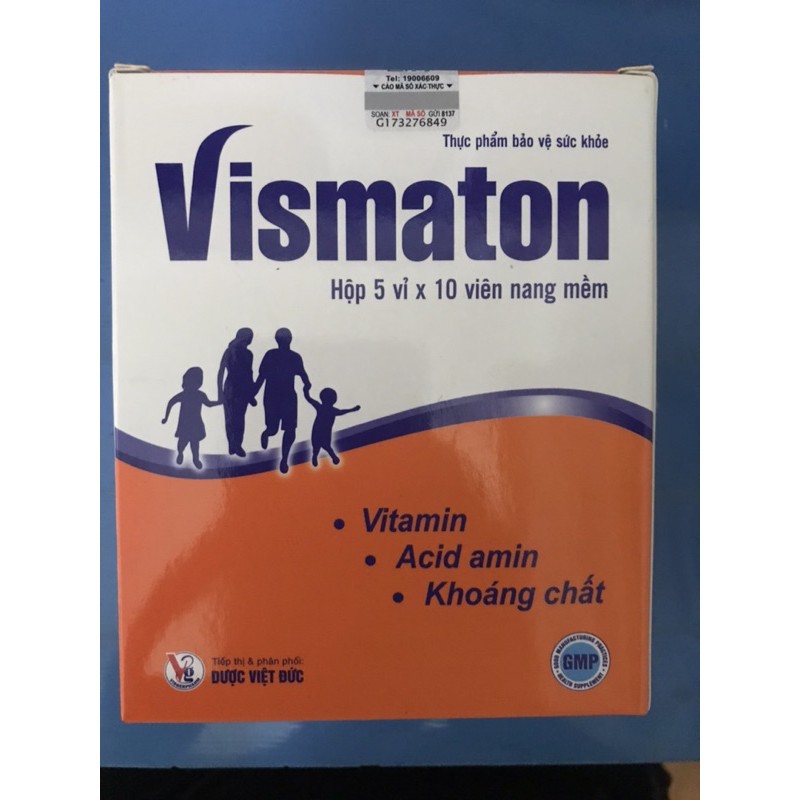 Vismaton hộp 50 viên - bổ sung vitamin, acid amin , khoáng chất