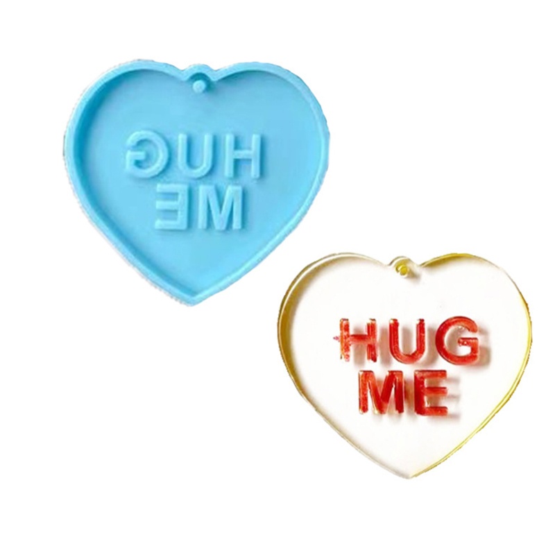 Khuôn Silicone Hình Trái Tim Tình Yêu Tự Làm Móc Khóa DIY