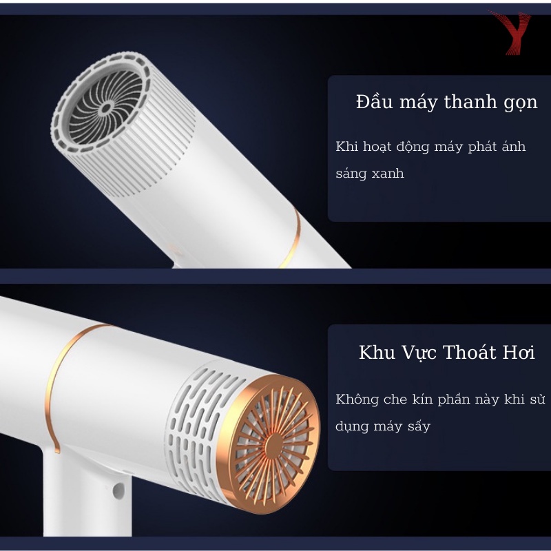 Máy sấy tóc Yandou V02 2000W thiết kế thanh gọn siêu đẹp