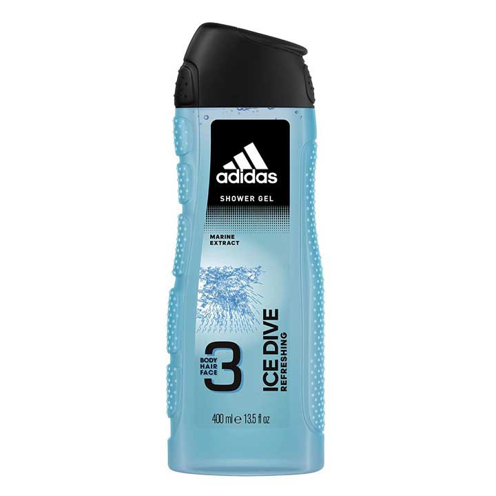 Sữa tắm dạng gel Adidas Ice Dive 3in1 Body, Hair & Face Shower Gel For Him, 400ml