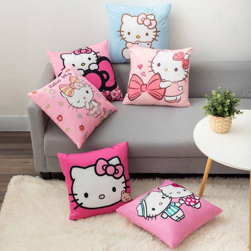 Gối Tựa Lưng Ghế Sofa Hình Hello Kitty Dễ Thương