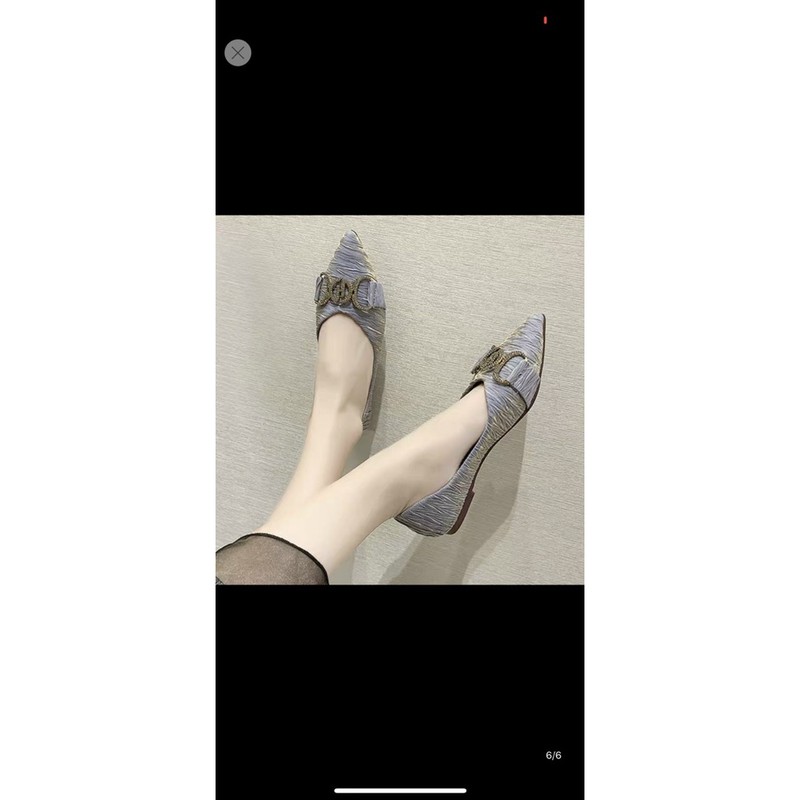 GIÀY BÚP BÊ MŨI NHỌN KHOÁ SIÊU CUTE