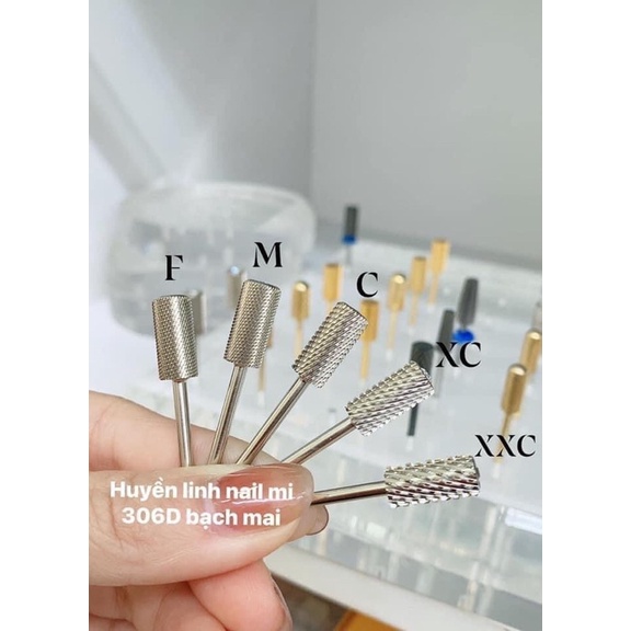 Đầu mài móng tay kim cương đầu tròn hạt đá