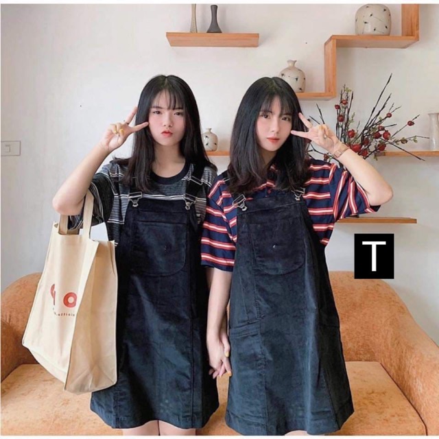 [ Mã FAXANH55 giảm 10K đơn 50K] Yếm váy bò vải giãn TTC467 | BigBuy360 - bigbuy360.vn