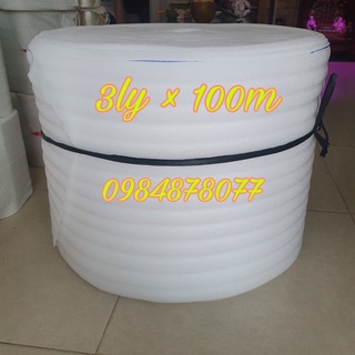 Xốp PE FOAM gói hàng dày 3mm cao 50cm dài 100m(1 đơn 1 cuộn)
