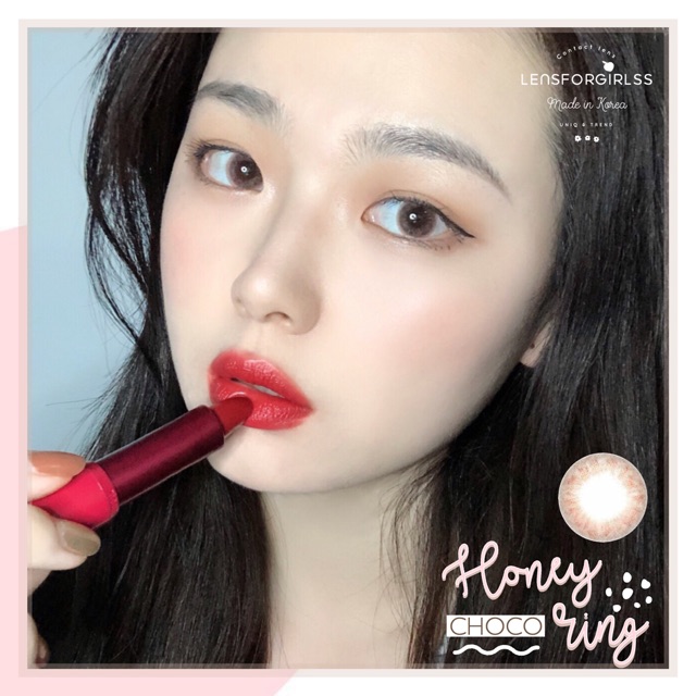 < Hàng mới về > Kính áp tròng HONEY RING CHOCO của O-lens (Hsd 3-6 tháng)