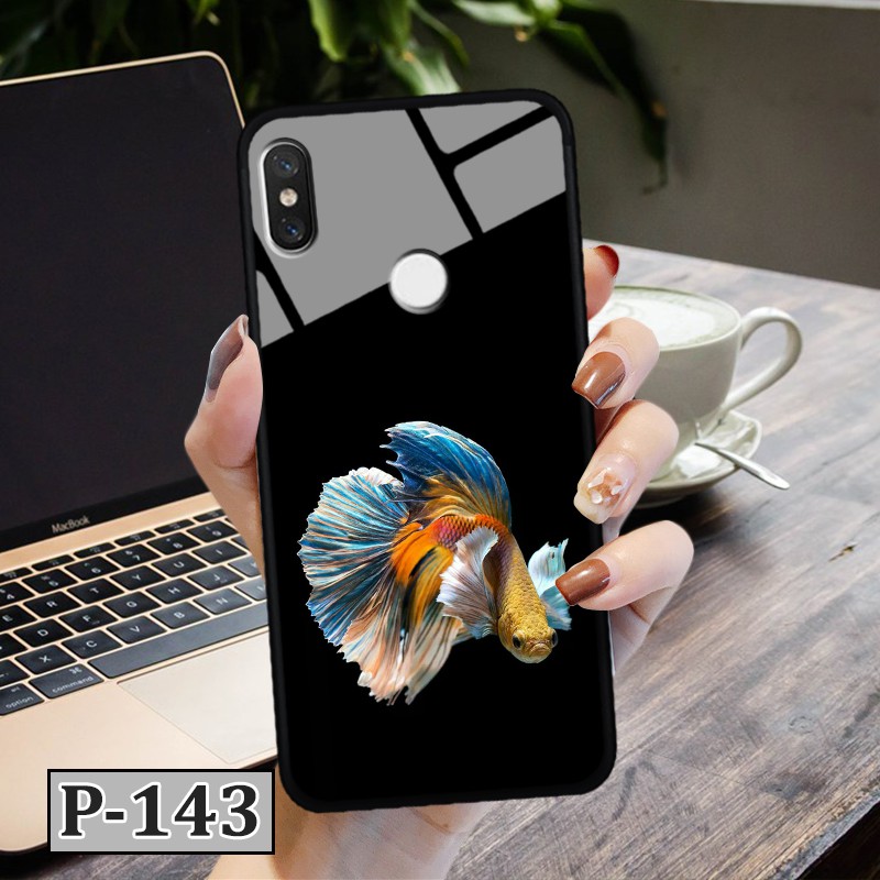 Ốp Xiaomi 6X/ Mi A2 - lưng kính in hình 3D