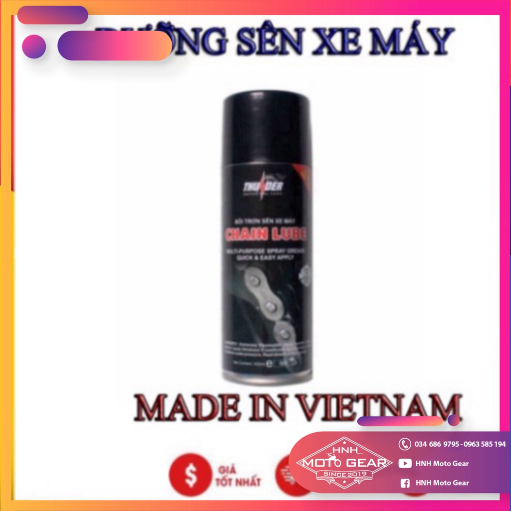 Xịt Bôi Trơn Và Bảo Dưỡng Sên Thunder Tăng Tuổi Thọ Sên Chính Hãng