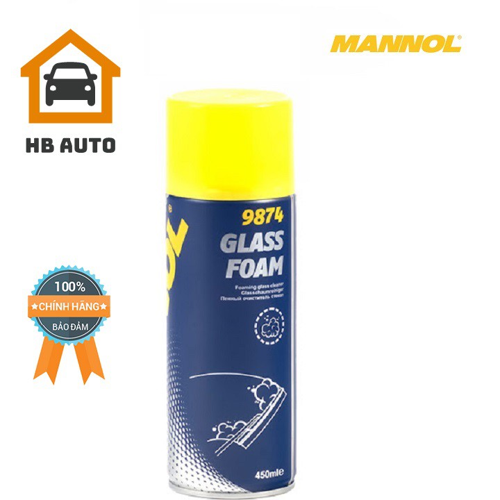 Dung Dịch Tẩy Ố Kính Ô Tô MANNOL Glass Foam 9874 450ml – HB AUTO