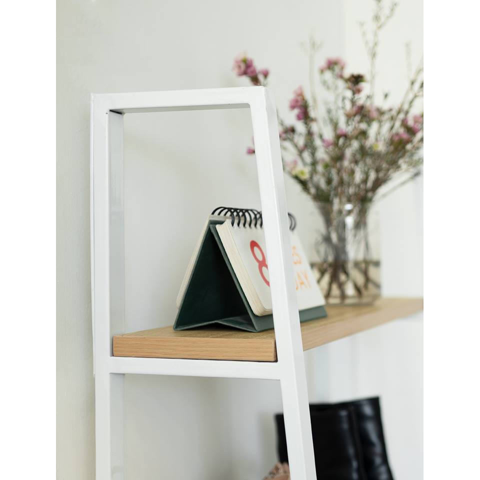 Kệ sách gỗ trang trí đa năng 4 tầng màu trắng phối gỗ thương hiệu MW FURNITURE