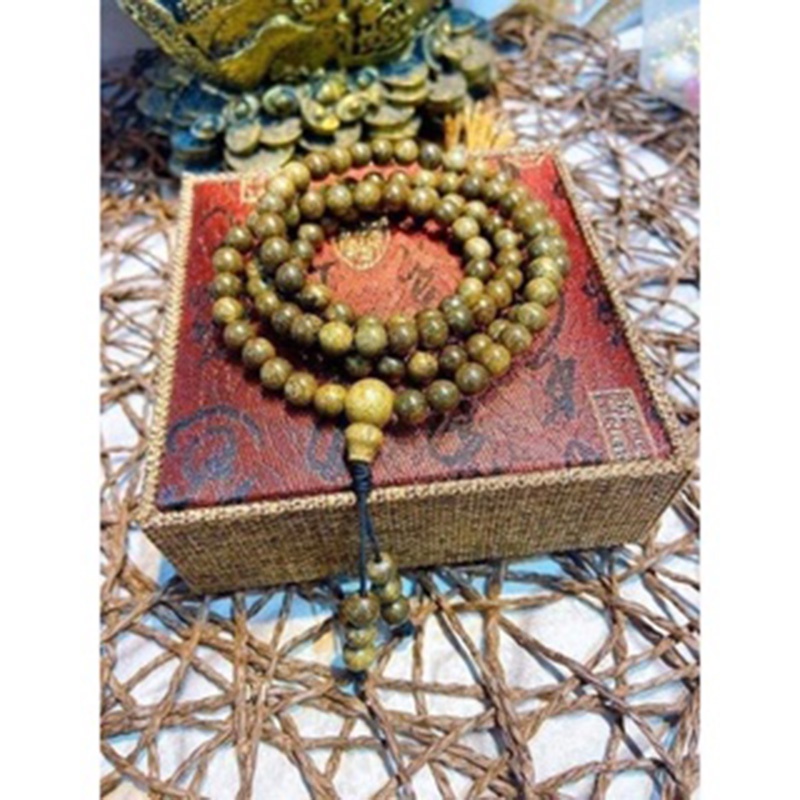 Vòng đeo tay gỗ trầm hương tràng 108 hạt dành cho nam nữ tặng kèm hộp gấm sang trọng CAO CẤP