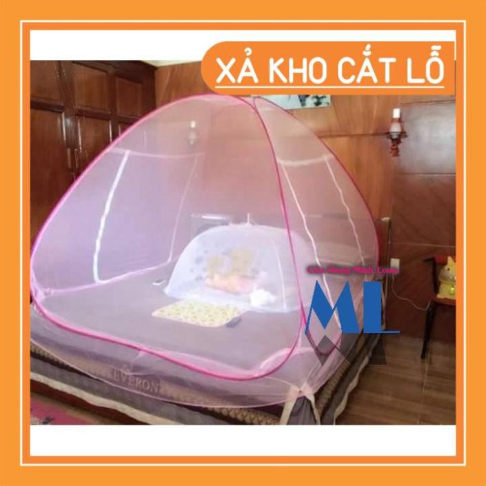 [XÃ KHO] Mùng chụp tự bung 1m4 x 2m Minh Long - HỒNG HOA