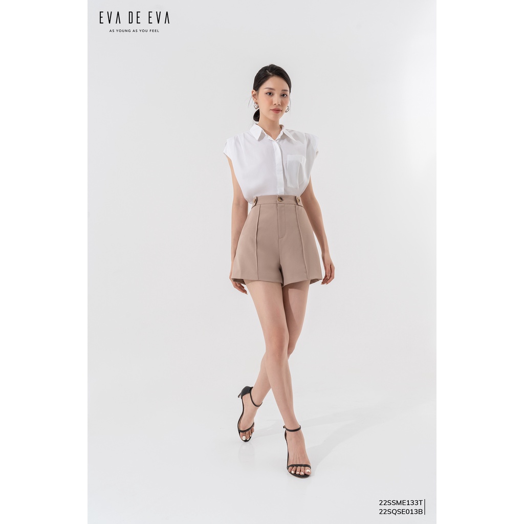 Quần short nữ lưng cao Eva de Eva 22SQSE013B