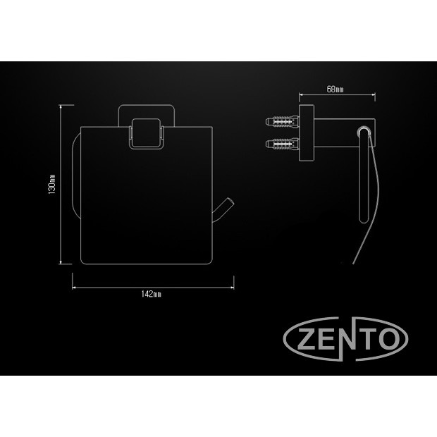 Lô giấy vệ sinh inox 304 Zento HC1261